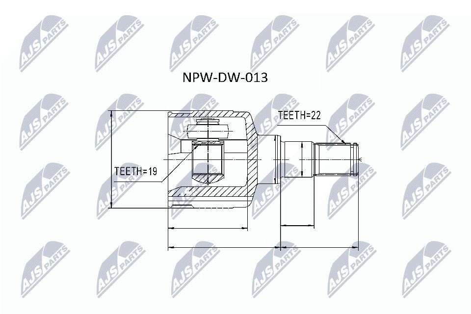 Jeu de joints, arbre de transmission NTY NPW-DW-013 NTY NPW-DW-013 Joint arbre de commande DAEWOO MATIZ 2014