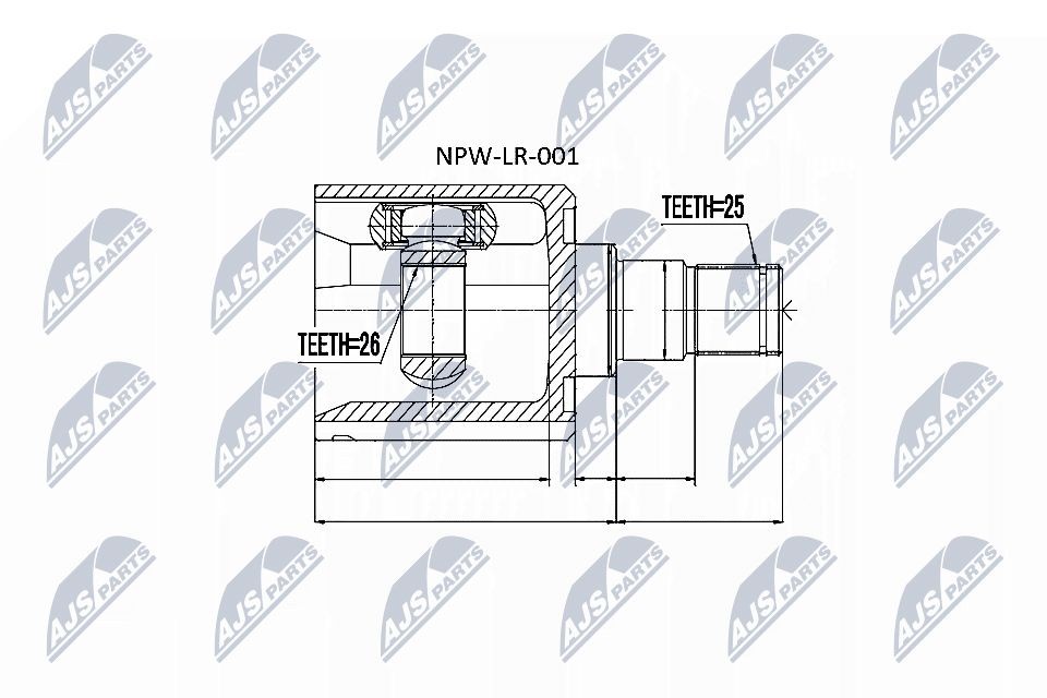 Kit giunti semiasse NTY NPW-LR-001 NTY NPW-LR-001 Giunto semiasse Land Rover FREELANDER 2005