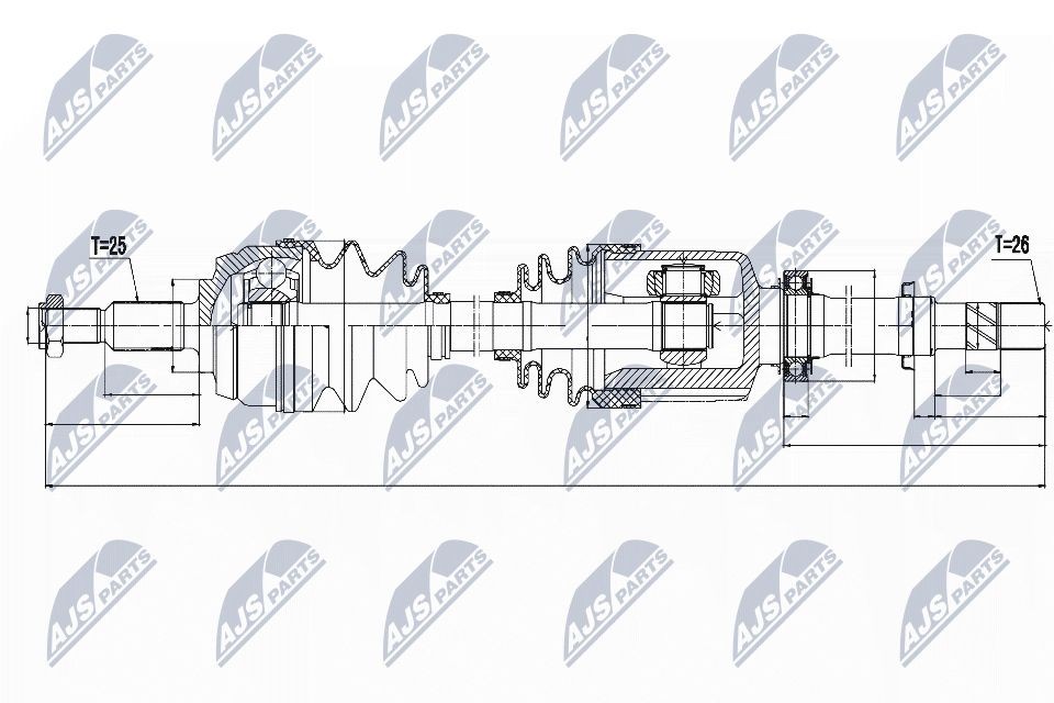 NTY Antriebswelle NPW-RE-132 Antriebswelle NTY Dacia 1310 NPW-RE-132