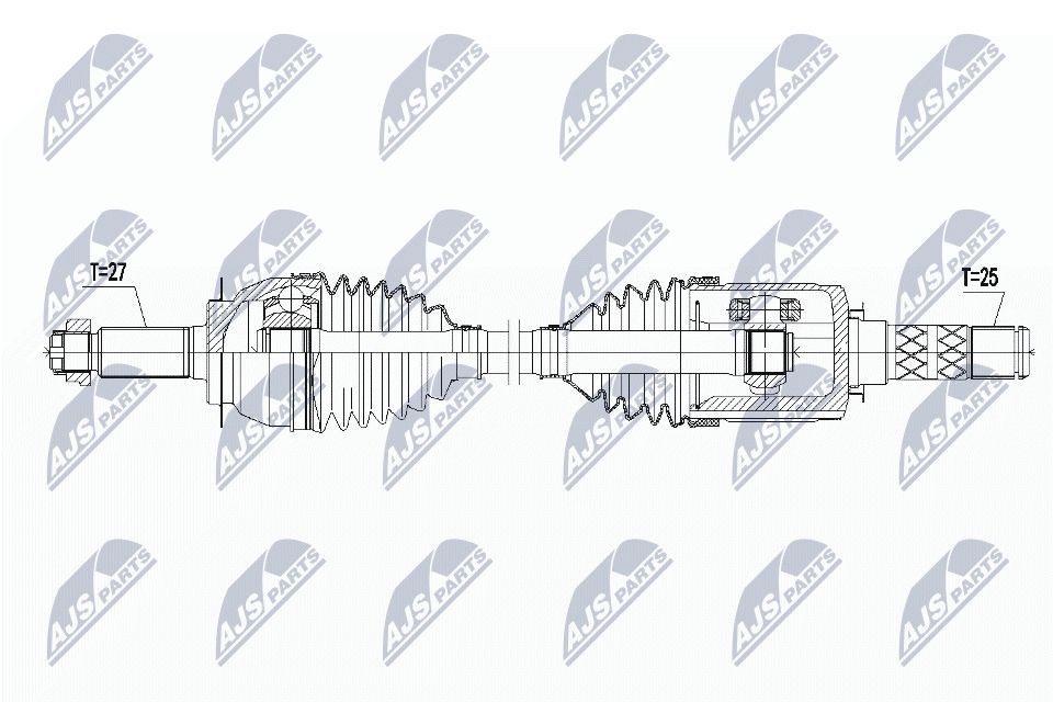 NTY Trækaksel NPW-SB-015 NTY NPW-SB-015 Subaru Outback BP Drivaksler originale pris