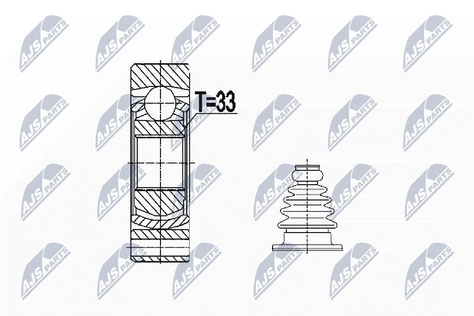 NTY Ledsats, drivaxel NPW-VW-074 NPW-VW-074 Drivknut NTY SKODA FELICIA