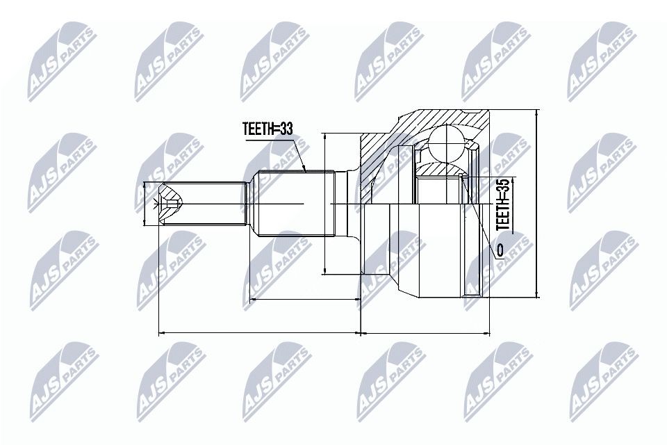 Drivledd NTY NPZ-CH-019 NTY NPZ-CH-019 Drivknute DODGE RAM 2019