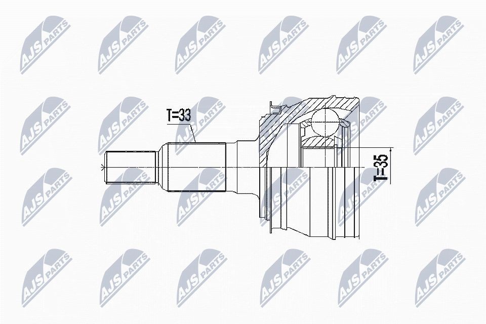 NTY Drivledd NPZ-CH-027 NTY NPZ-CH-027 Drivknute CADILLAC Escalade Crew Cab Pick-up til en fordelagtig pris