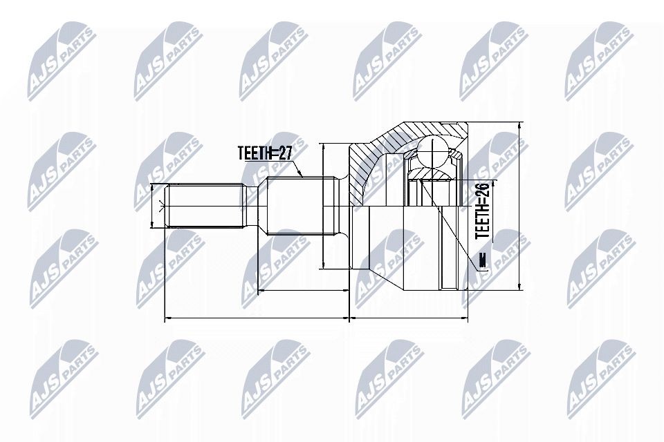 Kit giunti semiasse NTY NPZ-FR-050 NTY NPZ-FR-050 costo Giunto omocinetico Ford TRANSIT CONNECT 2025