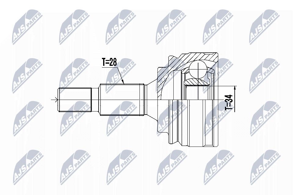 NTY Kit giunti semiasse NPZ-PE-031 NTY NPZ-PE-031 Kit giunti semiasse
