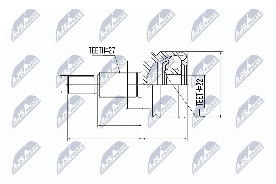 NTY Joint kit, drive shaft NPZ-RE-038 NTY NPZ-RE-038 Mercedes C238 cv joint replacement