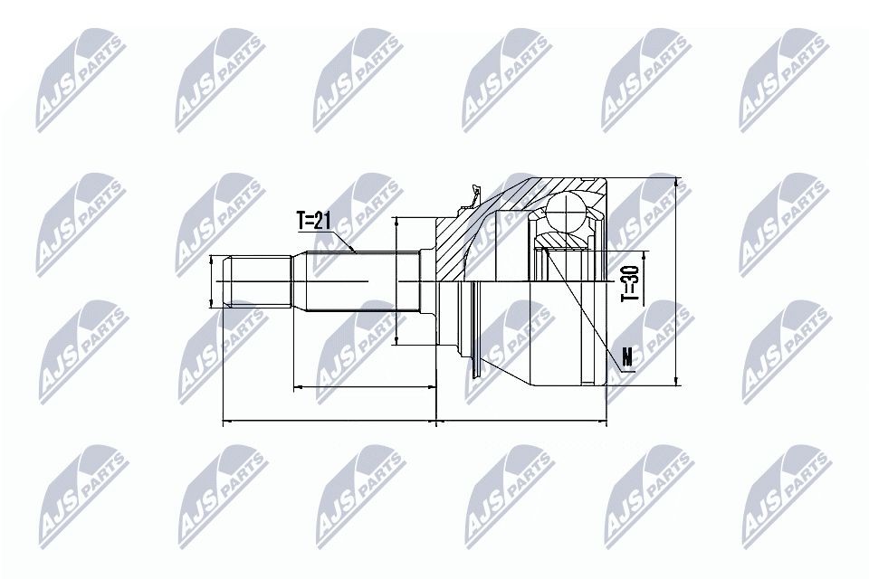NTY Ledsats, drivaxel NPZ-RE-045 Renault Logan Kombi Drivknut NTY NPZ-RE-045
