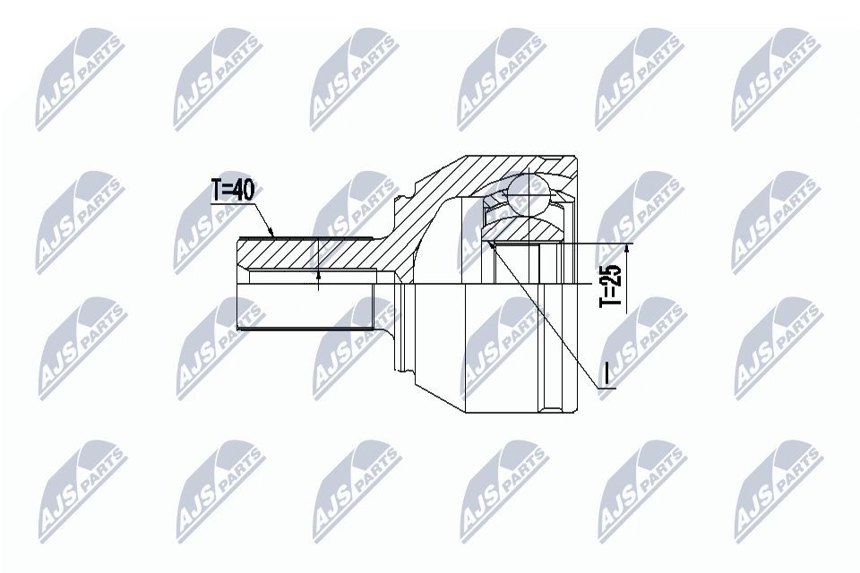 NTY Ledsats, drivaxel NPZ-VV-022 NTY NPZ-VV-022 Ledsats, drivaxel