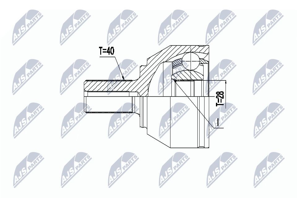 NTY Homokineet reparatie set, aandrijfas NPZ-VV-024 NTY NPZ-VV-024 originele Homokineet PEUGEOT 605 prijs