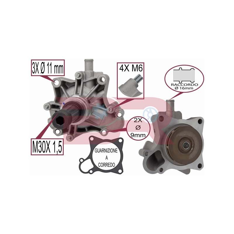 BOTTO RICAMBI Vodné čerpadlo BRAC1653 BRAC1653 Vodná pumpa LAND ROVER FREELANDER BOTTO RICAMBI