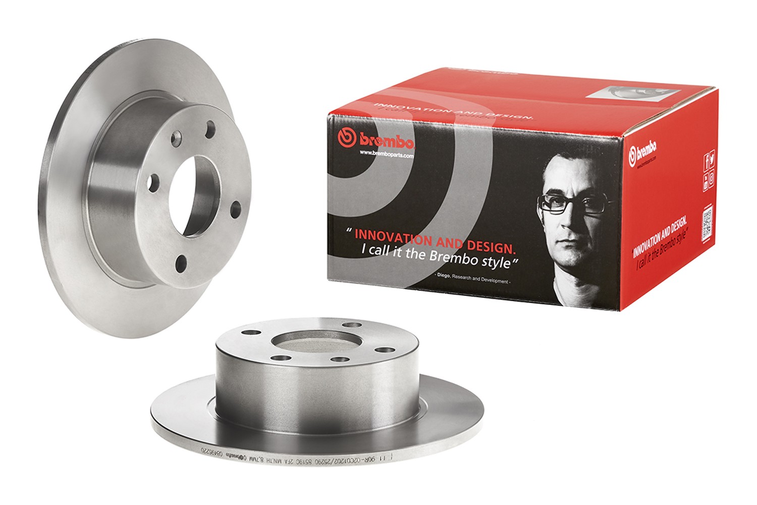 BREMBO Bromsskiva 08.4962.20 BREMBO 08.4962.20 Bromsskiva FORD Escort Mk3 Hatchback (GAA) 1.1 59 hk 1980