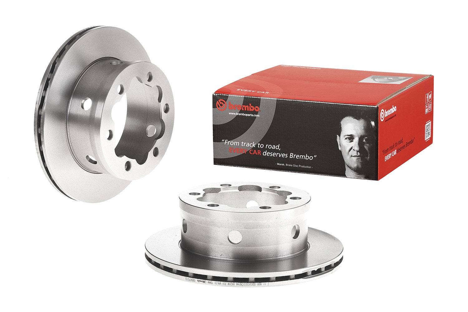 Bremseskive BREMBO 09.8475.10 BREMBO Prime 09.8475.10 Bremseskive VW LT 2000