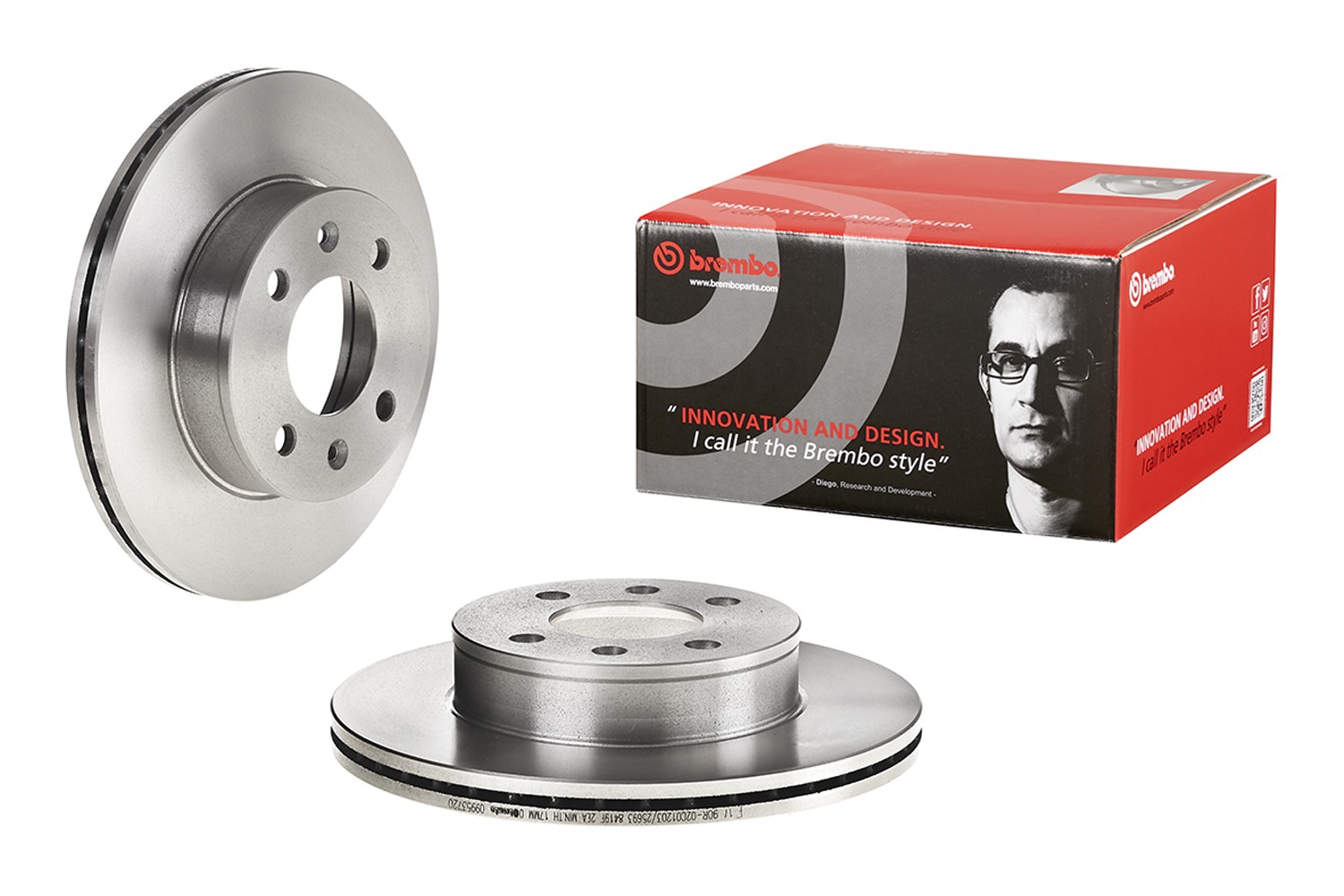Remschijf BREMBO 09.9537.20 BREMBO Prime 09.9537.20 Schijfremmen HYUNDAI ACCENT 2003