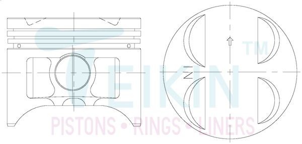 TEIKIN Σετ εμβόλου 38146.050 TEIKIN 38146.050 Πιστονι Honda Shuttle RA τιμες