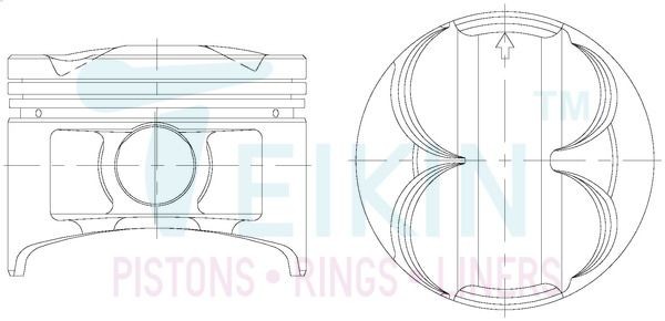 TEIKIN Stempelsæt 38155.050 TEIKIN 38155.050 Honda Odyssey RL3 Stempel pris