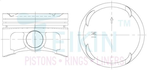 Kit de pistons TEIKIN 38181.050 TEIKIN 38181.050: Piston Honda CIVIC 2000