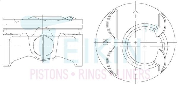 TEIKIN Kit de êmbolos 38185.STD TEIKIN 38185.STD Pistão motor Honda Shuttle RA baratos