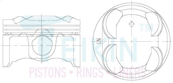 TEIKIN Kolvsats 38191.STD Civic II SF Kolv TEIKIN 38191.STD