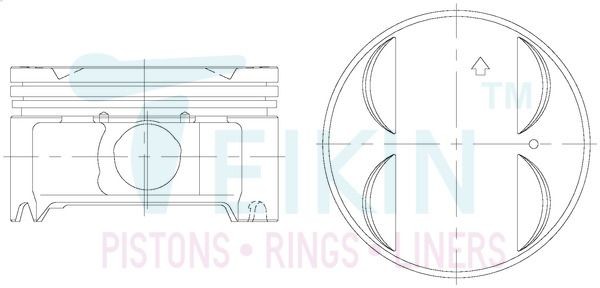 TEIKIN Kolvsats 38192.STD Byta Kolv Civic II SF kostnad TEIKIN 38192.STD