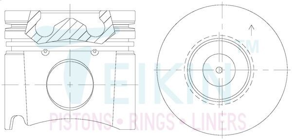 Kolvsats TEIKIN 38658A.STD TEIKIN 38658A.STD Motor kolv Honda CR-V 2011