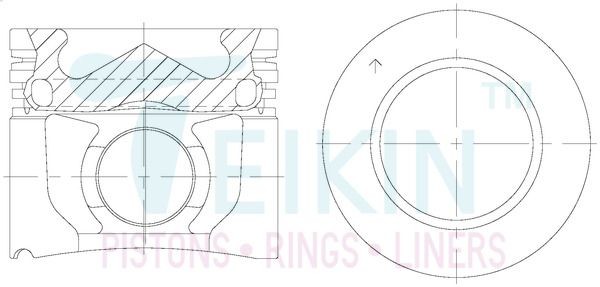 TEIKIN Stempelsæt 38661AG.050 TEIKIN 38661AG.050 Honda Odyssey RL3 Motor stempel originale pris