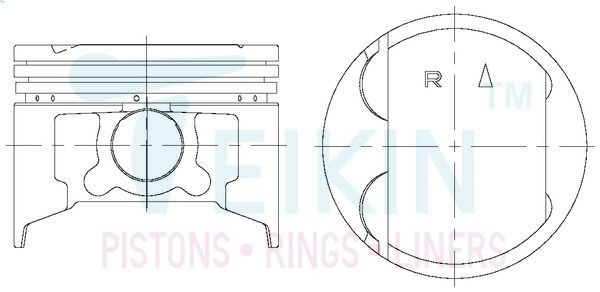 Kit de pistons TEIKIN 43263.STD TEIKIN 43263.STD Piston moteur MITSUBISHI GALANT 2018