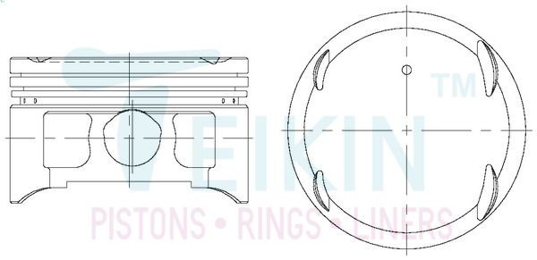 Kolbensatz TEIKIN 43281.050 MITSUBISHI LANCER 2005 Kolben TEIKIN 43281.050