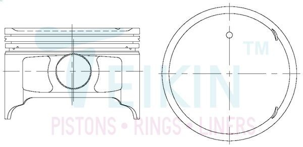 Kit de pistons TEIKIN 43287.050 TEIKIN 43287.050 Piston moteur MITSUBISHI GALANT 2018