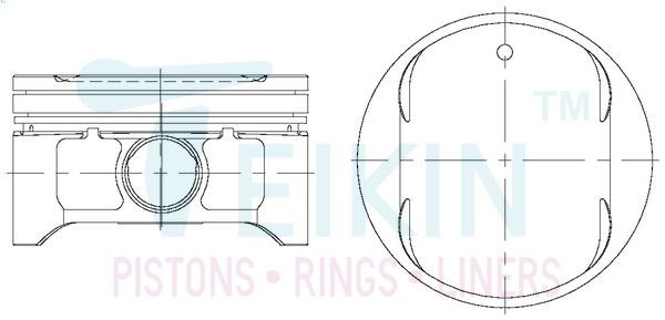 Plungersett TEIKIN 44341.100 TEIKIN 44341.100: Motor stempel Nissan PATHFINDER 2005