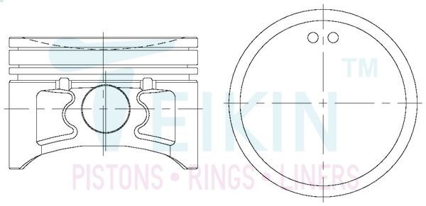 Virzuļu komplekts TEIKIN 44690.050 TEIKIN 44690.050 Virzulis NISSAN PRIMERA 2000
