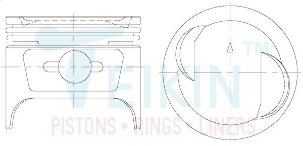 TEIKIN Σετ εμβόλου 45117.100 Πιστονι Suzuki SJ 45117.100 TEIKIN