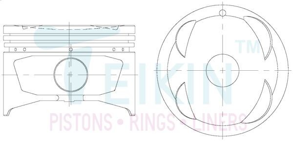 TEIKIN Kit de êmbolos 46262.050 TEIKIN 46262.050 Pistão motor Fiat FIORINO originais