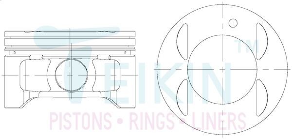 TEIKIN Súprava piesta 46357.050 Piest motora TEIKIN Mercedes-Benz Trieda M 46357.050
