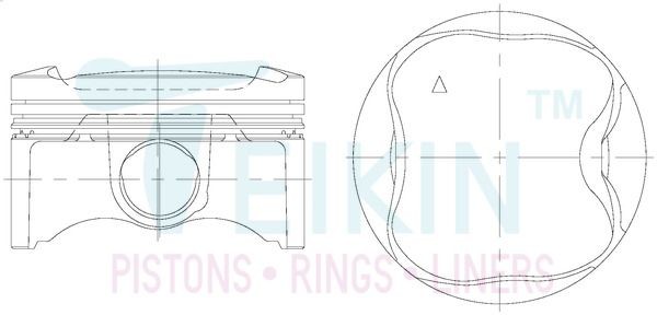 Kit pistoni TEIKIN 46383.STD TEIKIN 46383.STD Pistone motore Toyota COROLLA 2010