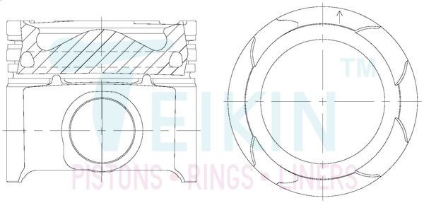 Súprava piesta TEIKIN 46393AG.STD TEIKIN 46393AG.STD: Piest motora Toyota HILUX Pick-up 2021