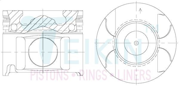 TEIKIN Σετ εμβόλου 46675AG.050 Πιστονι DAEWOO TEIKIN 46675AG.050