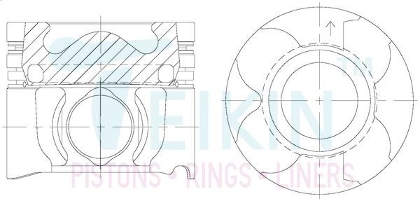 Kit de pistons TEIKIN 46678AG.050 TEIKIN 46678AG.050 Piston TOYOTA AVENSIS 2012