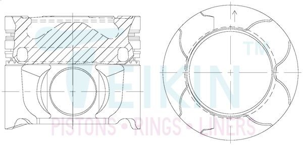 Súprava piesta TEIKIN 46679AG.STD TEIKIN 46679AG.STD Piest motora TOYOTA RAV 4 2010