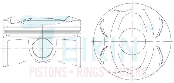 TEIKIN Plungersett 46702.050 TEIKIN 46702.050 Motor stempel Hilux III pris