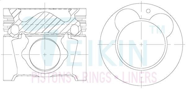 Kolvi komplekt TEIKIN 51150AG.STD TEIKIN 51150AG.STD Kolvid Hyundai GETZ 2010