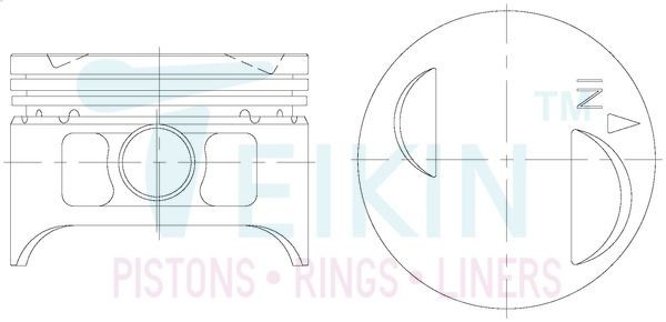 TEIKIN Virzuļu komplekts 55650.STD TEIKIN 55650.STD Virzulis Vivio Hatchback cena