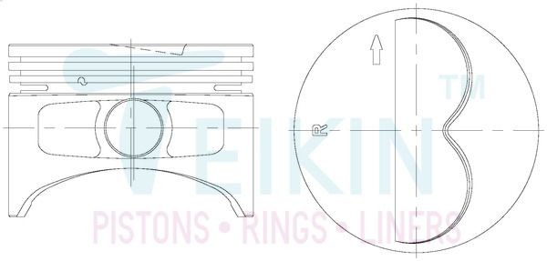 TEIKIN Virzuļu komplekts 55653.050 TEIKIN 55653.050 Virzulis Vivio Hatchback cena
