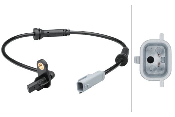 HELLA Sensor, rotações da roda 6PU 012 679-221 Sensor ABS HELLA DACIA 6PU 012 679-221