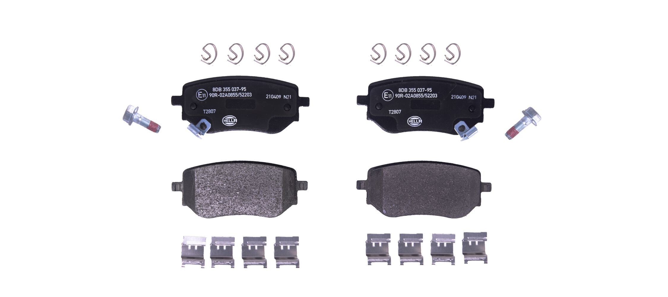 HELLA Bromsbelägg 8DB 355 037-951 8DB 355 037-951 HELLA belägg RENAULT KADJAR