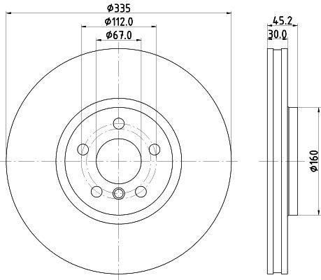 HELLA Bremsscheibe 8DD 355 133-111 8DD 355 133-111 HELLA Bremsscheiben Cooper (F65, F66) Kosten