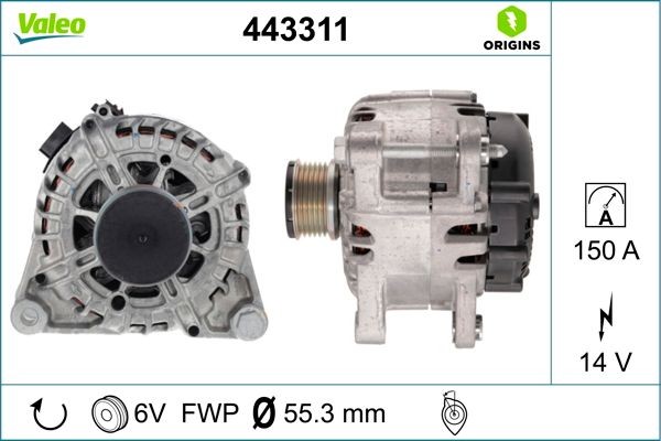 VALEO Alternator 443311 VALEO 443311 CHRYSLER VOYAGER alternator cost
