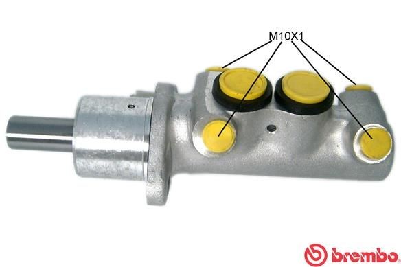 BREMBO Jarrupääsylinteri M 85 034 Jarrupääsylinteri BREMBO Essential Reikä-Ø: 20,64 mm, Valurauta, 10 x 1 (4)