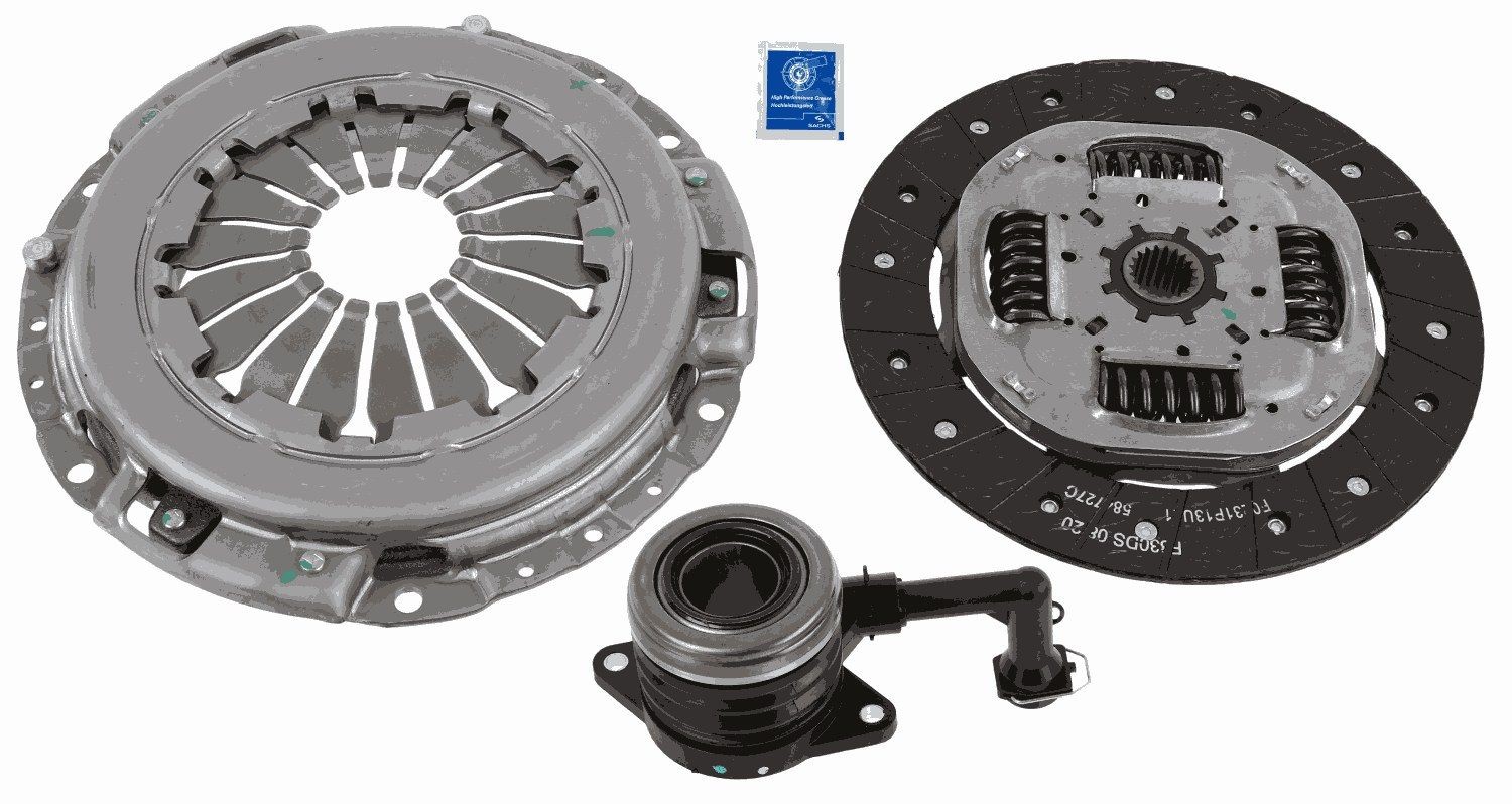 SACHS Kit de embraiagem 3000 990 538 SACHS 3000 990 538 Kit de embraiagem FIAT 500 Hatchback (312) 0.9 (312AXP1A) 60 cv 2014