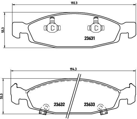 BREMBO Bremseklodser P 37 005 P 37 005 BREMBO Bremseklodssæt Jeep billig