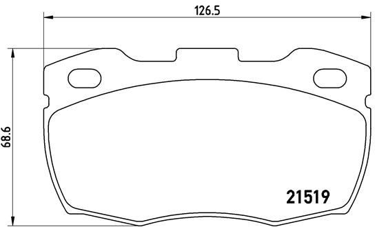 Piduriklotsid BREMBO P 44 015 BREMBO Prime P 44 015: Klotsid Land Rover DEFENDER 2005